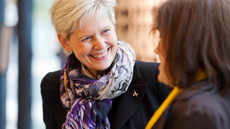 Maria Forshufvud, vd Svenskt Kött på pressträff om svenska charkuterier