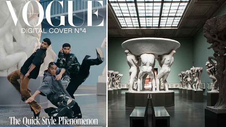 Vogue Digital cover 4 2023 The Quick Style Vigeland Museum film av Vogue. Fontenesalen Foto Ivar Kval