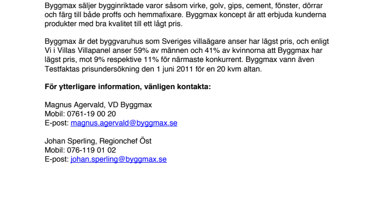 Byggmax har öppnat butik i Norrtälje
