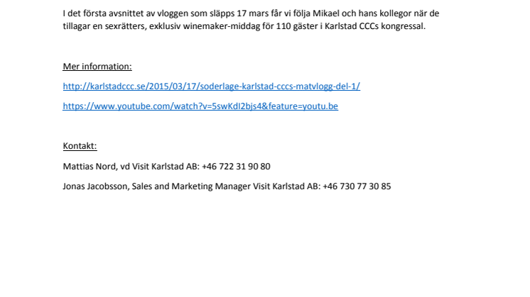 Karlstad CCC lanserar videologg