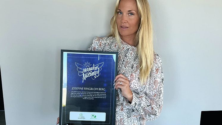 Josefine Ringblom Berg är Månadens Nätängel maj 2022