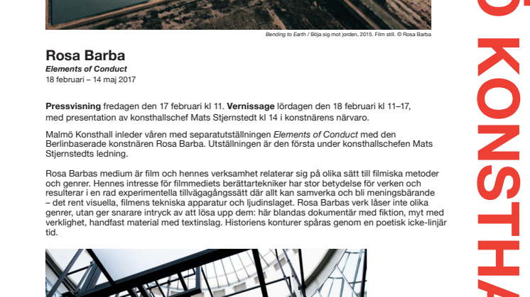 Konsthallschef Mats Stjernstedts första utställning presenteras: Rosa Barba