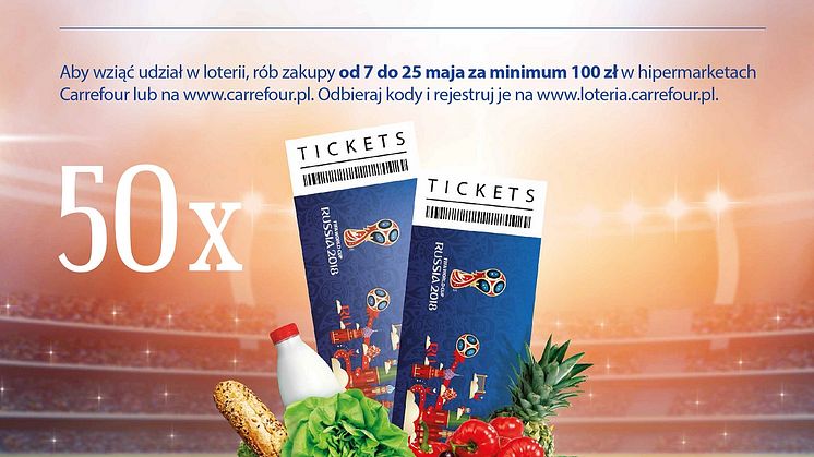 Loteria Carrefour FIFA - plakat hipermarket