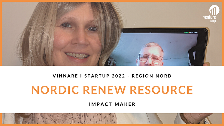 Teamet bakom Nordic Renew Resource som prisades för sin affärsidé i Venture Cup nords regionfinal 2022.