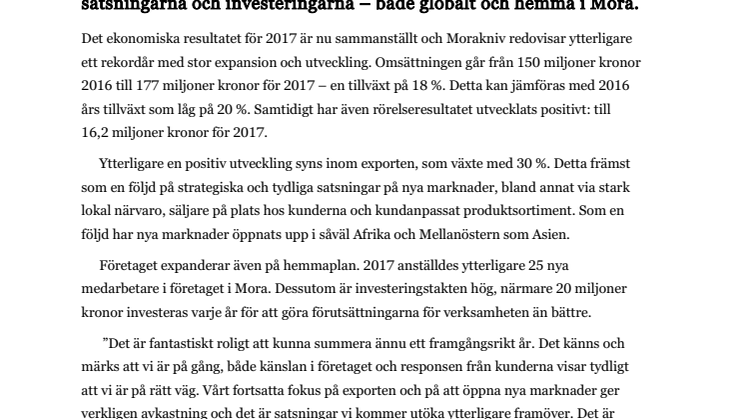 Nytt rekordår för Morakniv®