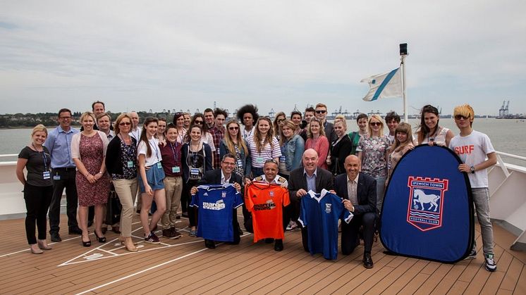 Ipswich Town legend gets to ‘Wark on water’ once again, aboard Fred. Olsen Cruise Lines’ Braemar in Harwich