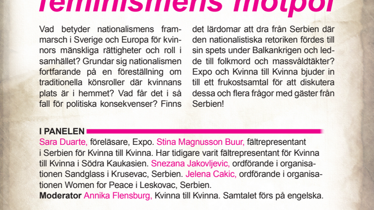 Nationalismen – feminismens motpol