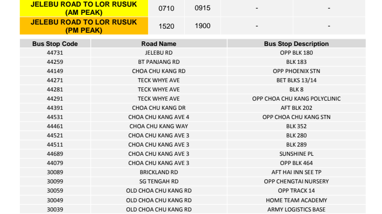 New Short Trip Bus Service 975A from 12 May 2014