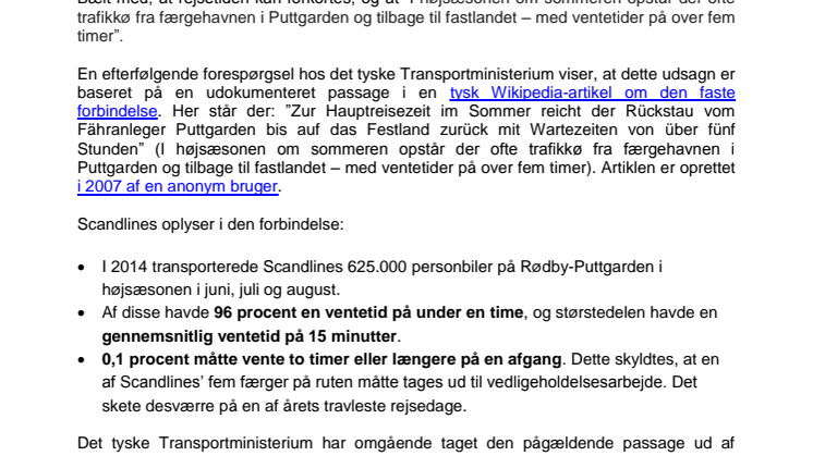 Information om ventetid