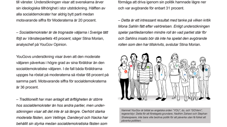 Färsk undersökning från YouGov Opinion om den svenska väljaren