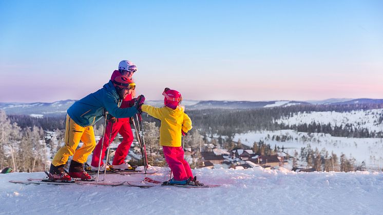 Skidsemester för familjen