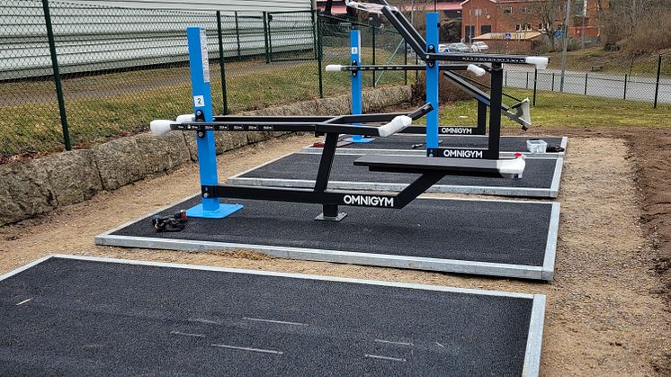 Montering av utegym i Kallinge