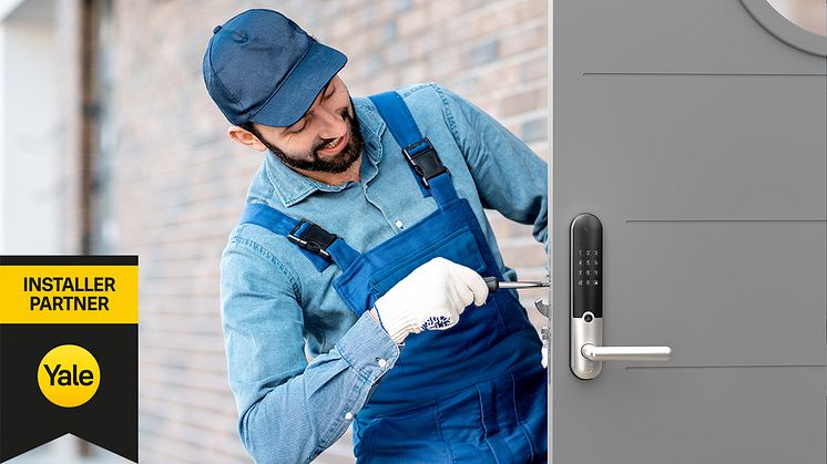 Yale lanserar nu ett partnerprogram – Yale Installer Partner. Det skapar nya möjligheter för alla kunder som vill köpa ett lås, få det installerat och även få hjälp om något skulle krångla. Ovan: storsäljaren Yale Doorman L3S.