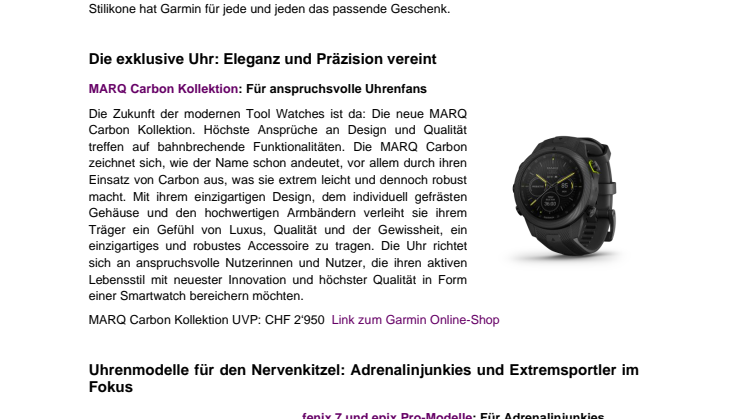 Garmin Weihnachtsmailing 2023