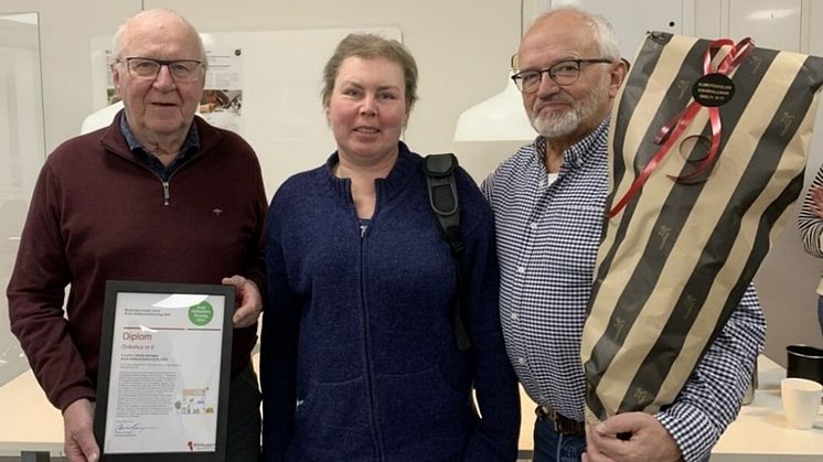 Brf Övikshus 6: Ordförande Göran Ögren tillsammans med Tove Granberg och Göran Löfroth