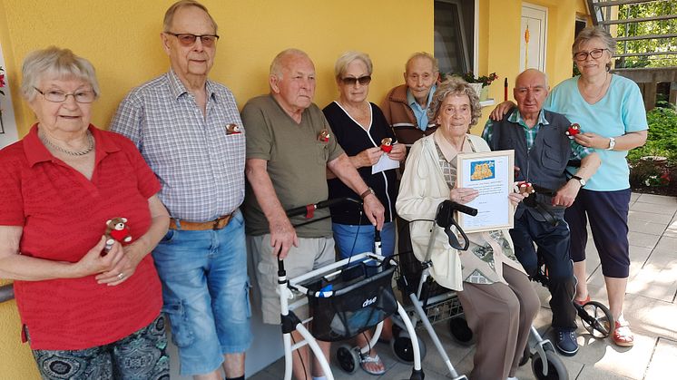 Familien Oßwald, Gappel, Ramm und Lampe sowie Eberhard Seidel (nicht im Bild) sammeln Spenden für Bärenherz
