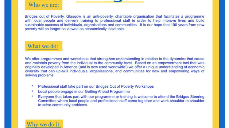 North Glasgow Tenants Getting Ahead with Bridges out of Poverty