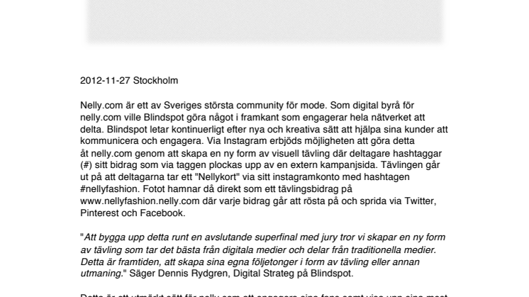 Blindspot hjälper nelly.com att sprida mode via Instagram