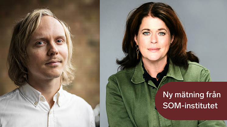 Till vänster: Daniel Jansson, forskningskommunikatör på SOM-institutet. Fotograf: Ellika Henrikson. Till höger: Caroline Thunved, vd och generalsekreterare, Sveriges Kommunikatörer. Fotograf: Anna-Lena Ahlström
