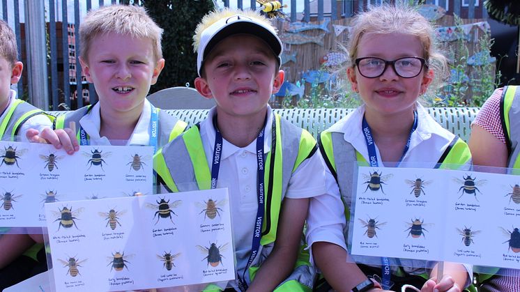 Children from Georgian Gardens Community Primary School know their bees 