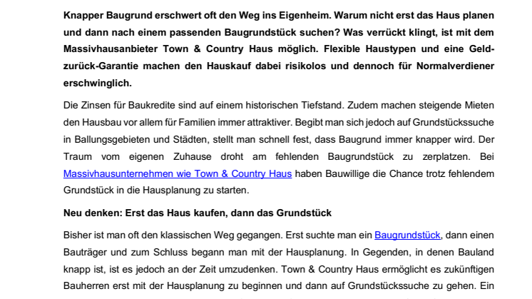 Kein Grundstück? Kein Problem! – Planung des Eigenheims auch ohne Grundstück möglich