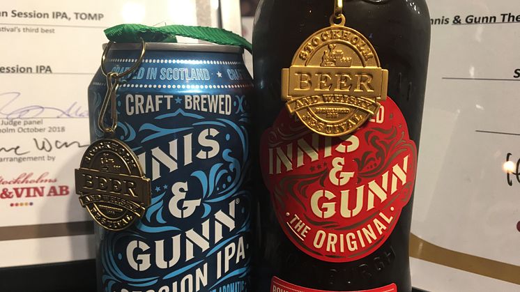 Medaljer till TOMP's Ölportfölj och Innis & Gunn Brewery