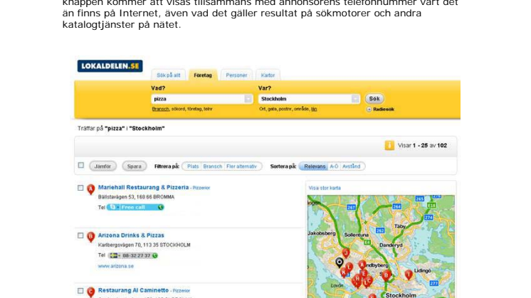 Skype och Lokaldelen erbjuder gratis uppringning till företag i Sverige