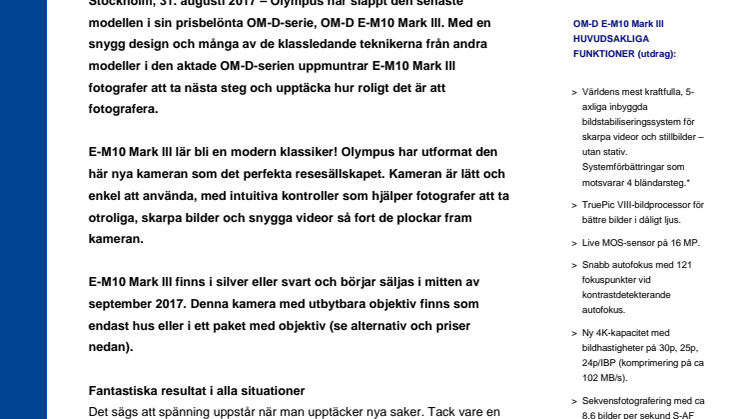 Olympus OM-D E-M10 Mark III: Det perfekta resesällskapet