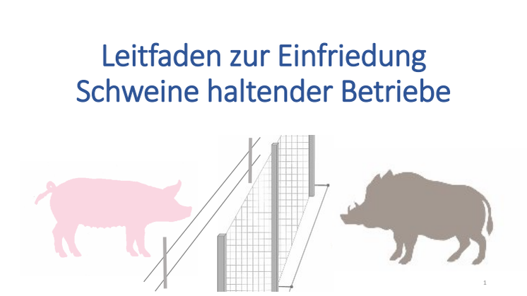Biosicherheit Schwein - Leitfaden Einfriedung
