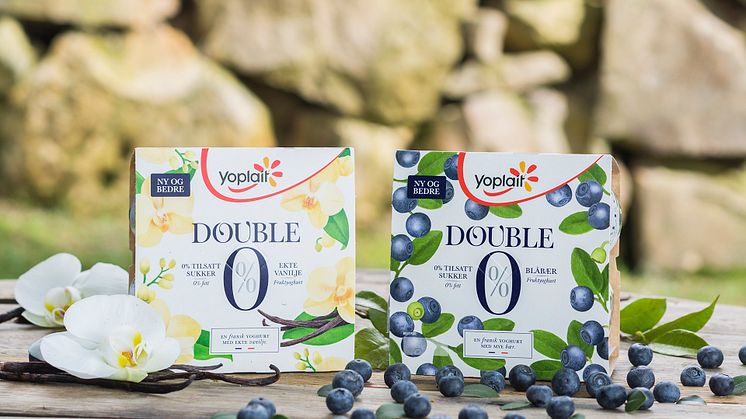 Yoplait Double 0% Vanilje og Blåbær