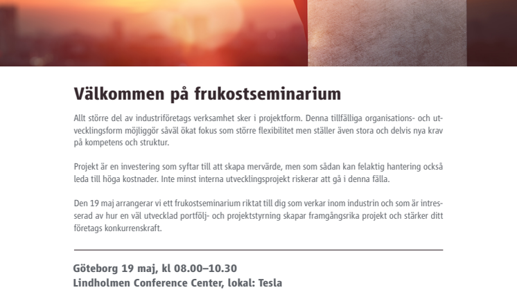 Frukostseminarium om projekt och portföljstyrning