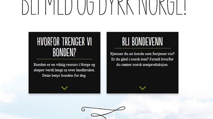 Bli med Bondelaget på å dyrke Norge