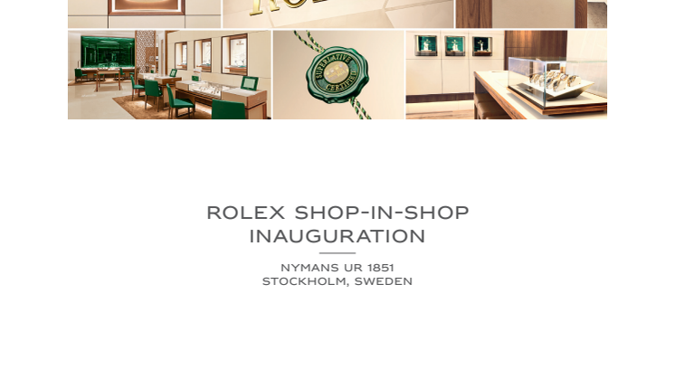 NYMANS UR 1851 INAUGURATES NEW ROLEX SHOP-IN-SHOP AT BIBLIOTEKSGATAN 1