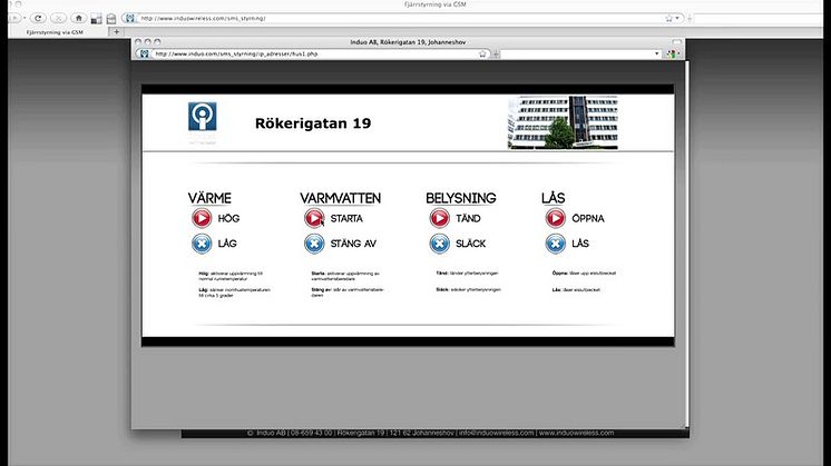 SMS-styr via webben
