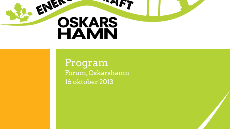 Pressinbjudan: Konferensen Energi & Kraft i Oskarshamn den 16/10