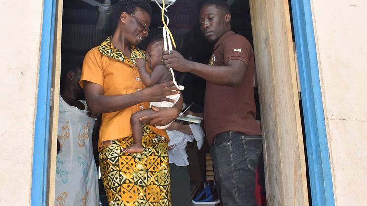 Viktkontroll av barn i epicenter, Ghana 2019