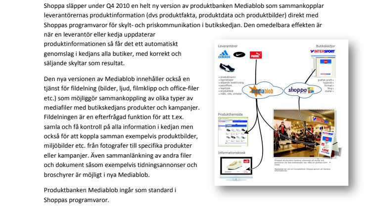 Produktfakta med bilder - direkt tillgängligt för butikskedjan!