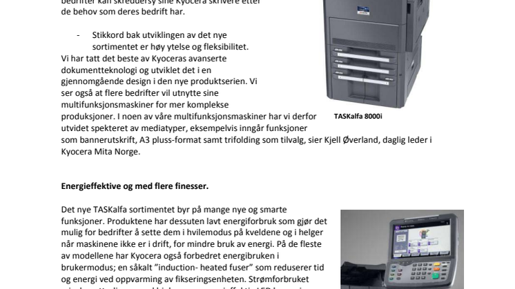 Kyocera lanserer smarte multifunksjonsskrivere som klarer alt pluss litt til
