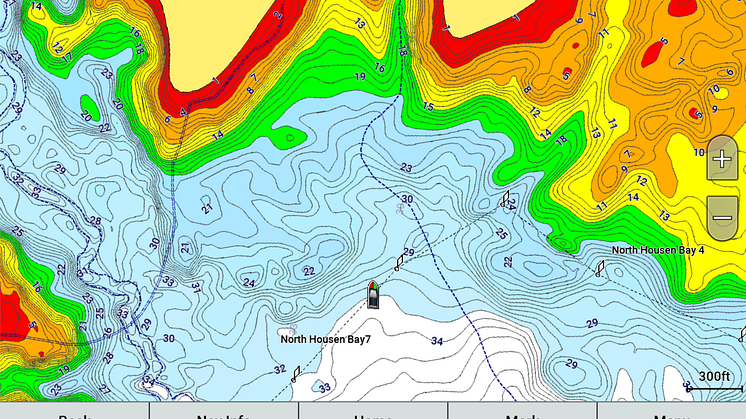 Garmin_Garmin Navionics+_Screen mit Tiefenbereichsschattierung (c) Garmin Deutschland GmbH