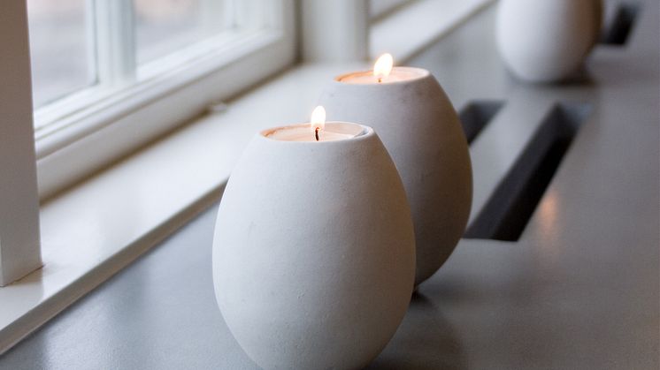 Vakker vindusbenk i betong – Inspirert