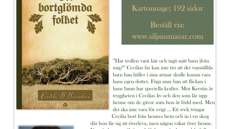 IDAG SLÄPPS UNGDOMSROMANEN "DET BORTGLÖMDA FOLKET"