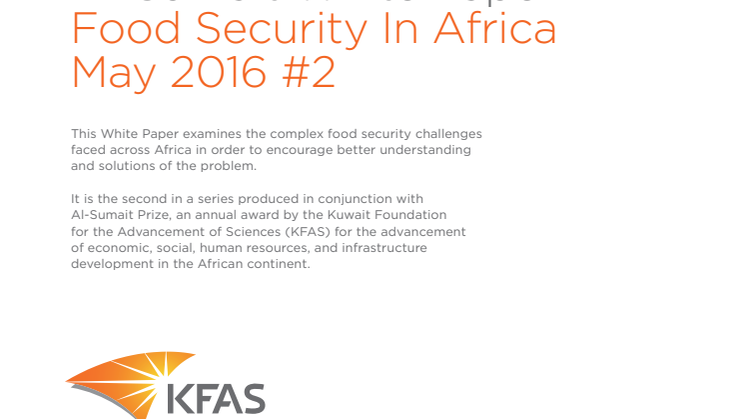 New White Paper on Food Security in Africa