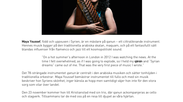 MAYA YOUSSEF gestaltar Syriens skönhet i arabiska toner 
