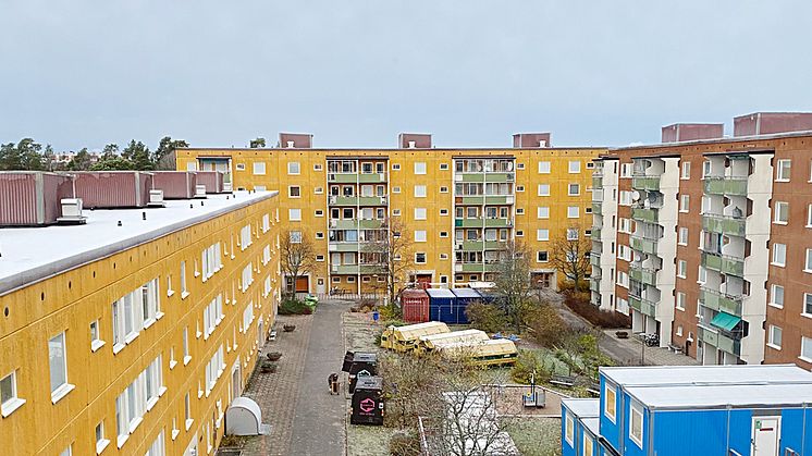 Brf Lofoten i Husby, Stockholm. Foto: Kevin Kohr, Byggmästargruppen.