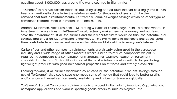 New Carbon Fabric Can Save Airlines Millions in Fuel Cost