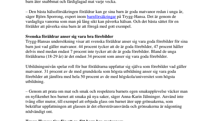 Var femte barn äter snabbmat flera gånger per vecka