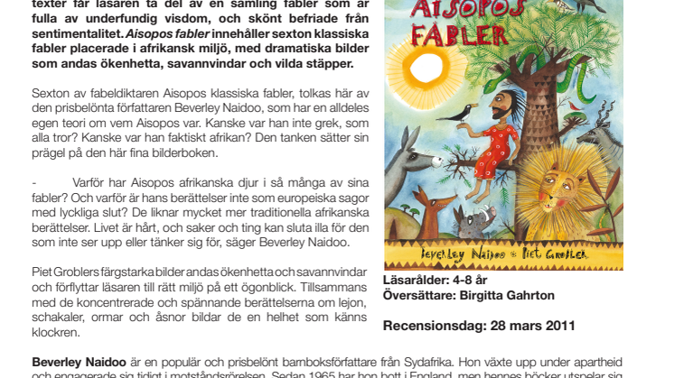 Aisopos klassiska fabler i ny tappning 