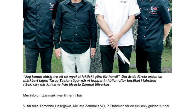 Tareq besöker Zanmai