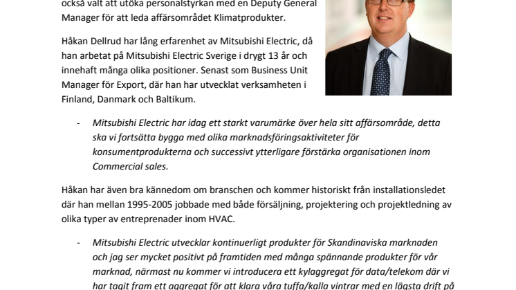 Ny Deputy General Manager ser positivt på framtiden 