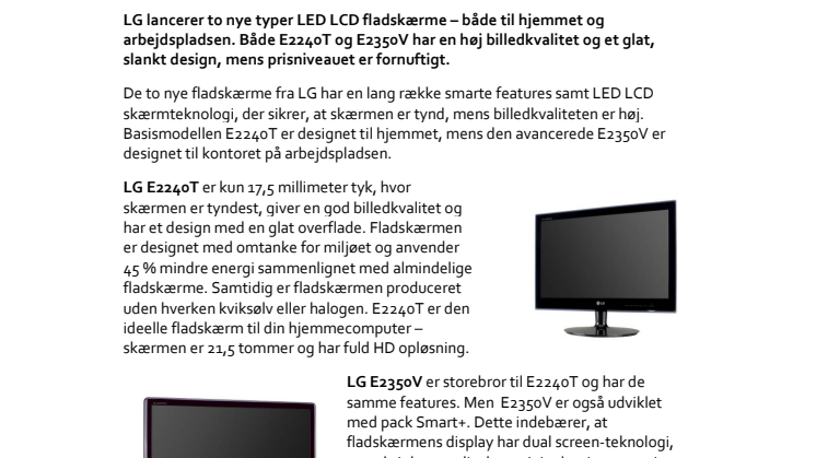 Lækkert design og høj billedkvalitet 